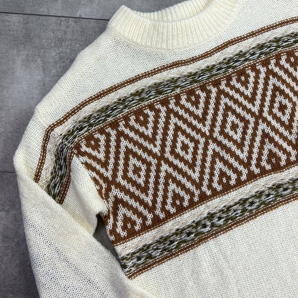 🔆O’NEILL🔆 Floyd Argyle COZY Warm, comfortable sweater knitted retro - Picture 7 of 16